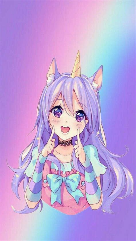 cute unicorn girl|kawaii unicorn girl background.